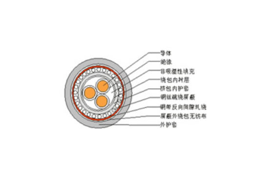 銅芯交聯(lián)聚乙烯(聚氯乙烯)絕緣銅絲疏繞銅帶反向